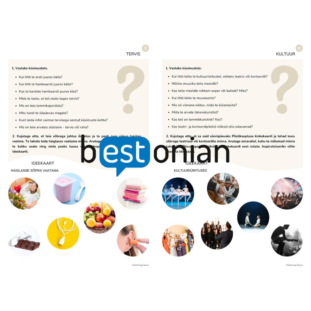 B1-taseme lõpueksami/tasemeeksami rääkimisosa 1. osa lisamaterjal - Image 5